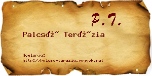 Palcsó Terézia névjegykártya