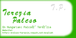 terezia palcso business card